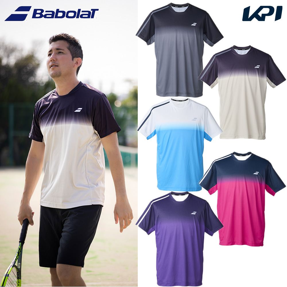 バボラ Babolat テニスウェア ユニセックス CLUB SHORT SLEEVE SHIRT  ショートスリーブシャツ ゲームシャツ BUG6310C 2026SS 3月下旬発売予定※予約