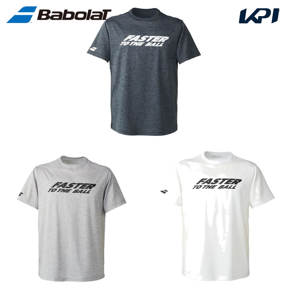 バボラ Babolat テニスウェア ユニセックス   PURE SHORT SLEEVE SHIRT 半袖Tシャツ BUP5504 2025SS
