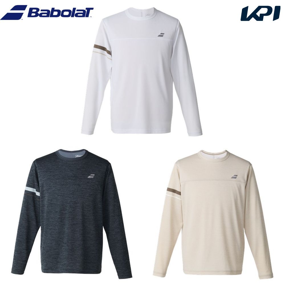 バボラ Babolat テニスウェア ユニセックス   PLAY LONG SLEEVE SHIRT ロングスリーブシャツ BUP6553 2026FW 7月下旬発売予定※予約