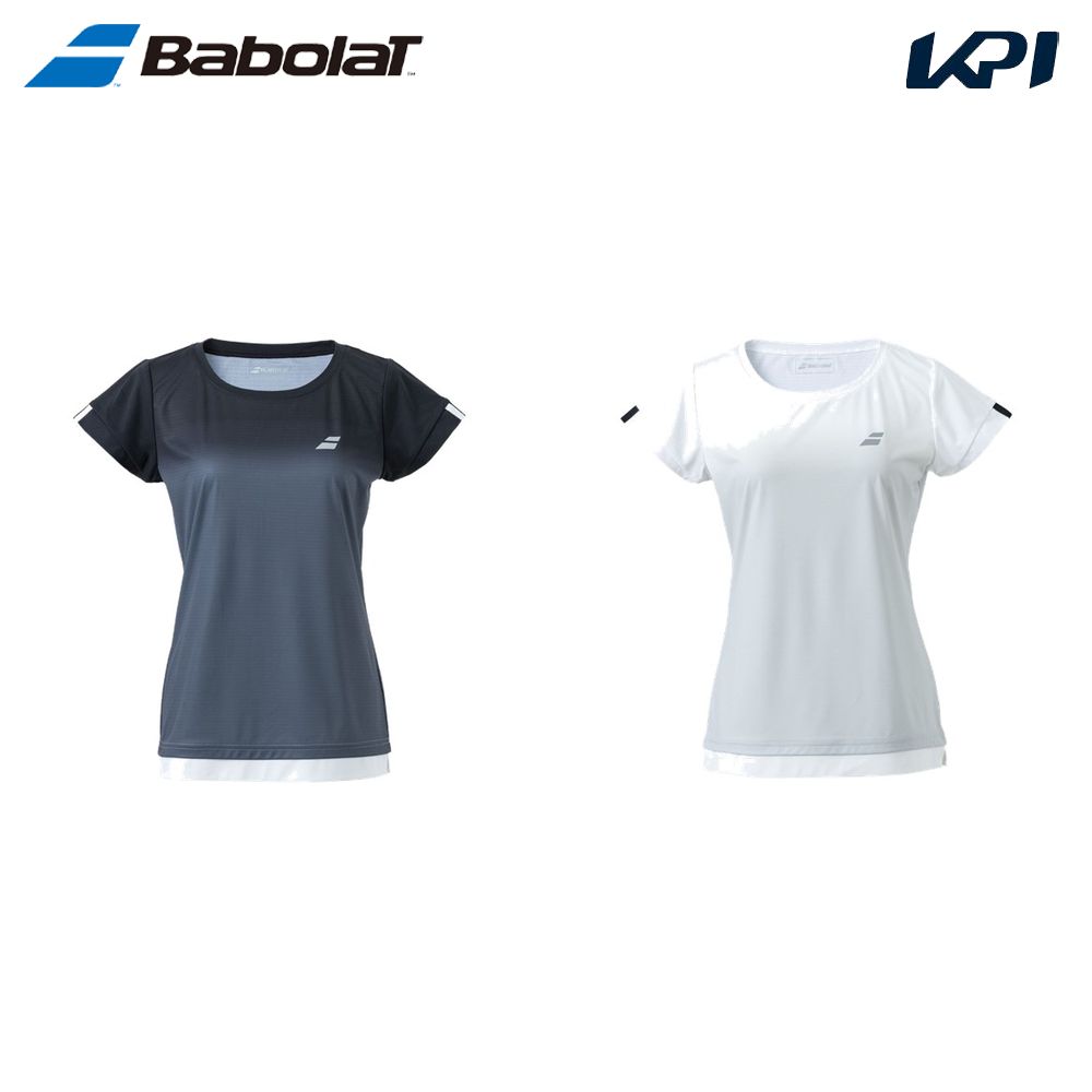 バボラ Babolat テニスウェア レディース   CLUB SHORT SLEEVE SHIRT 半袖Tシャツ BWG2332C-2024 2024SS