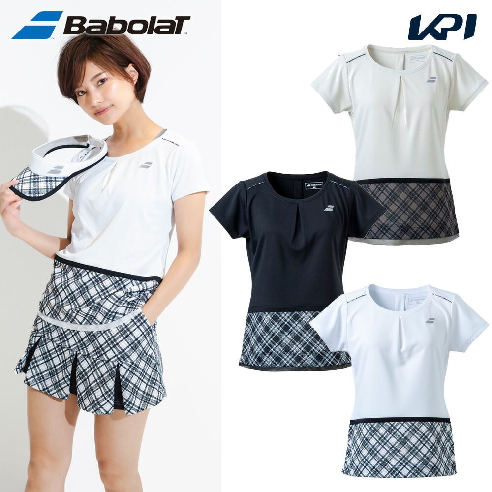 バボラ Babolat テニスウェア レディース   PURE SHORT SLEEVE SHIRT BWG4378 2024FW