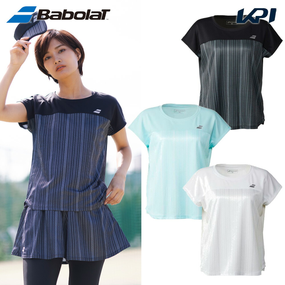 バボラ Babolat テニスウェア レディース   PURE SHORT SLEEVE SHIRT LOOSE FIT ゲームシャツ BWG5327 2025SS 2月下旬発売予定※予約