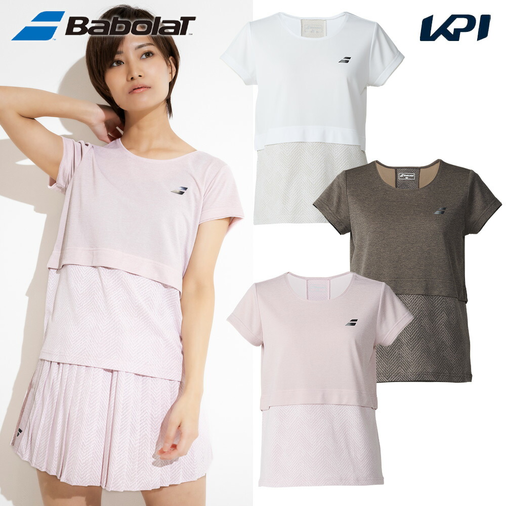 バボラ Babolat テニスウェア レディース   VS SHORT SLEEVE SHIRT ゲームシャツ 半袖シャツ BWG5370 2025FW 7月下旬発売予定※予約