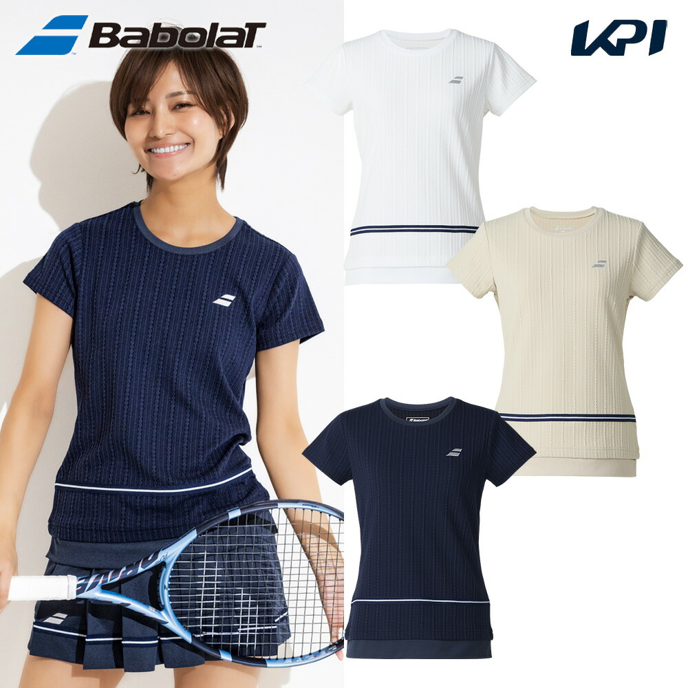 バボラ Babolat テニスウェア レディース   PURE SHORT SLEEVE SHIRT 半袖シャツ BWG5375 2025FW 7月下旬発売予定※予約