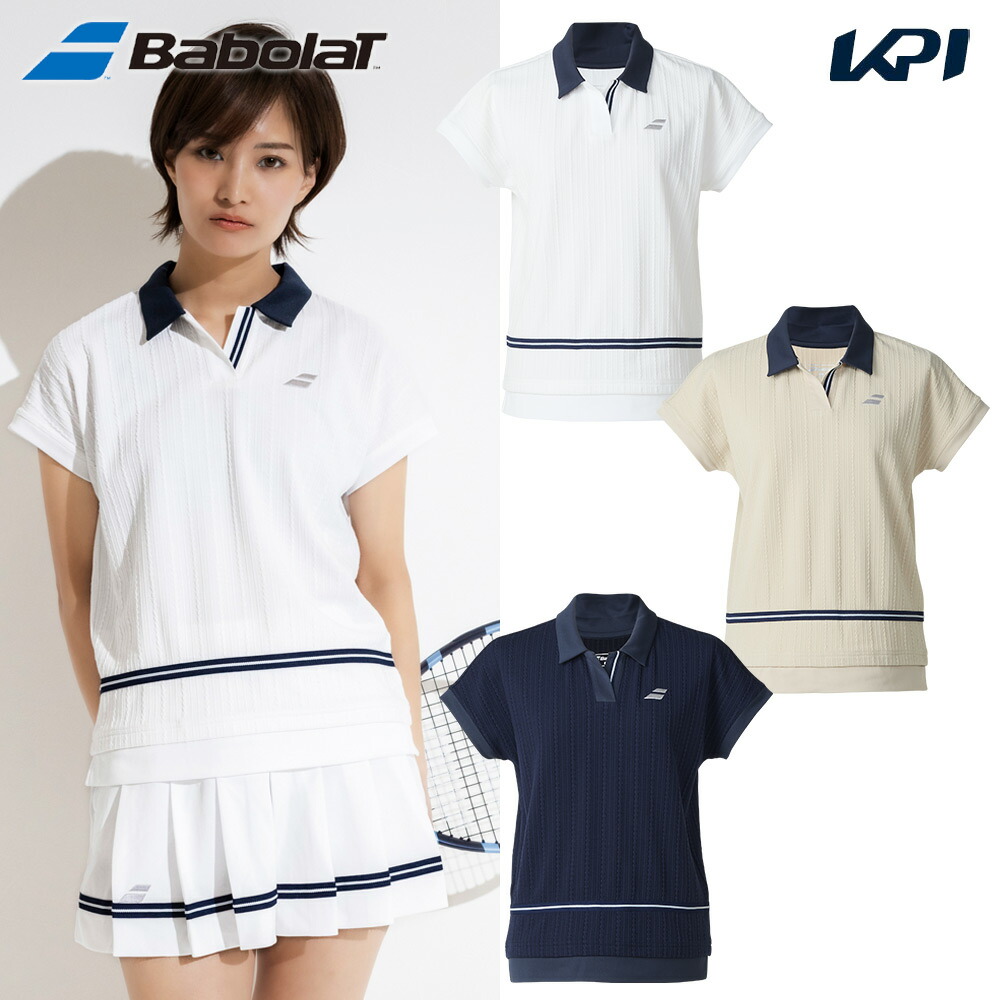 バボラ Babolat テニスウェア レディース   PURE SHORT SLEEVE SHIRT 半袖シャツ BWG5376 2025FW 7月下旬発売予定※予約