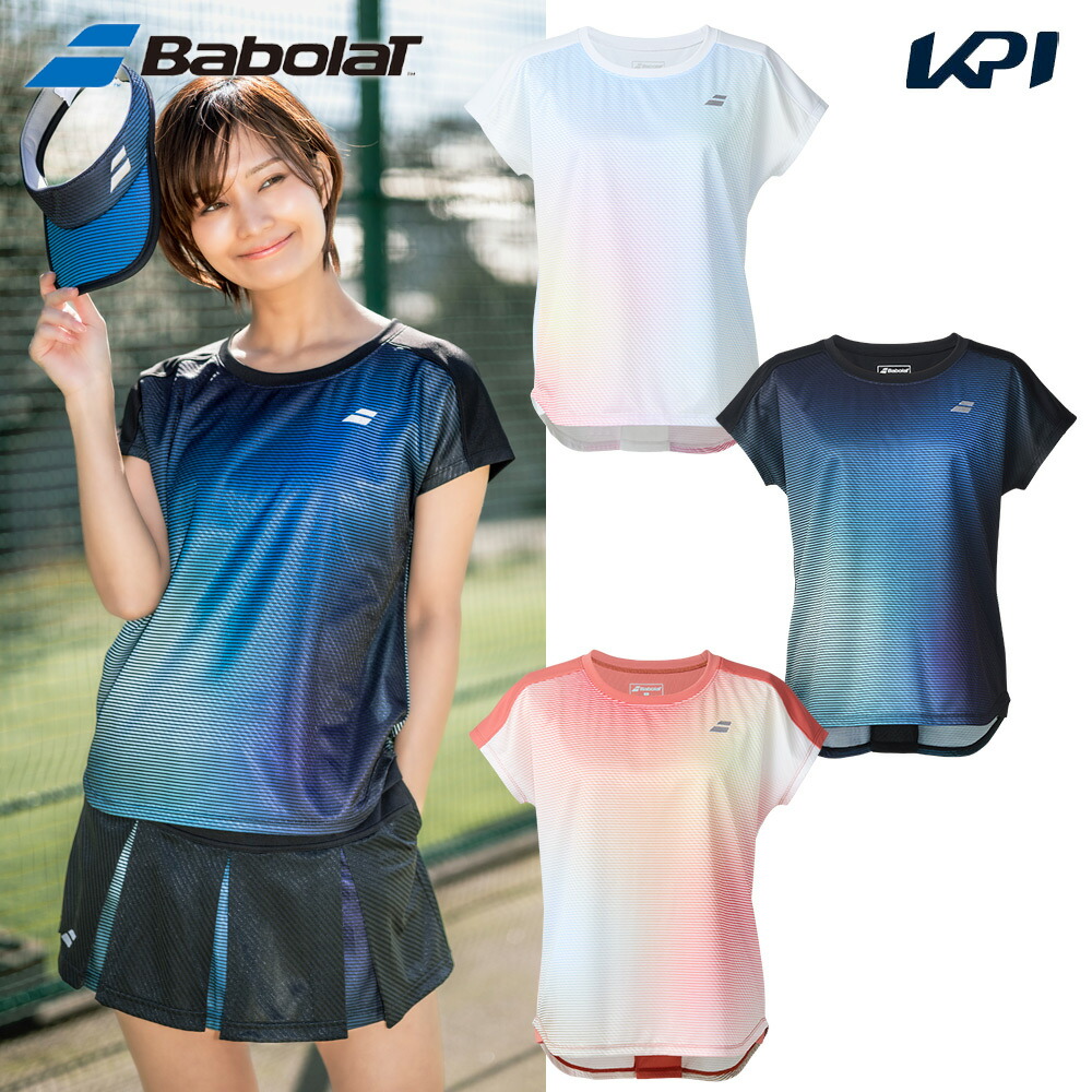 バボラ Babolat テニスウェア レディース   PURE SHORT SLEEVE SHIRT ゲームシャツ 半袖シャツ BWG5377 2025FW 7月下旬発売予定※予約