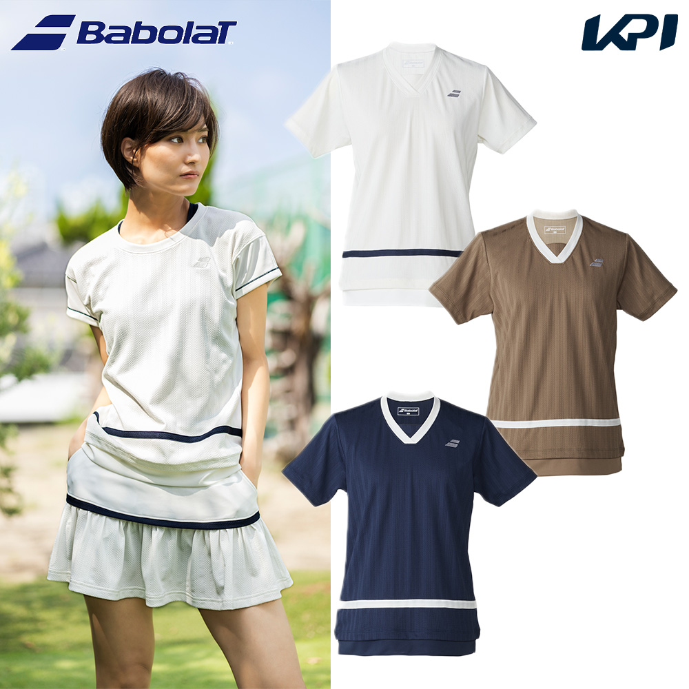 バボラ Babolat テニスウェア レディース PLAY SHORT SLEEVE SHIRT  ショートスリーブシャツ ゲームシャツ BWG6326 2026SS 2月下旬発売予定※予約