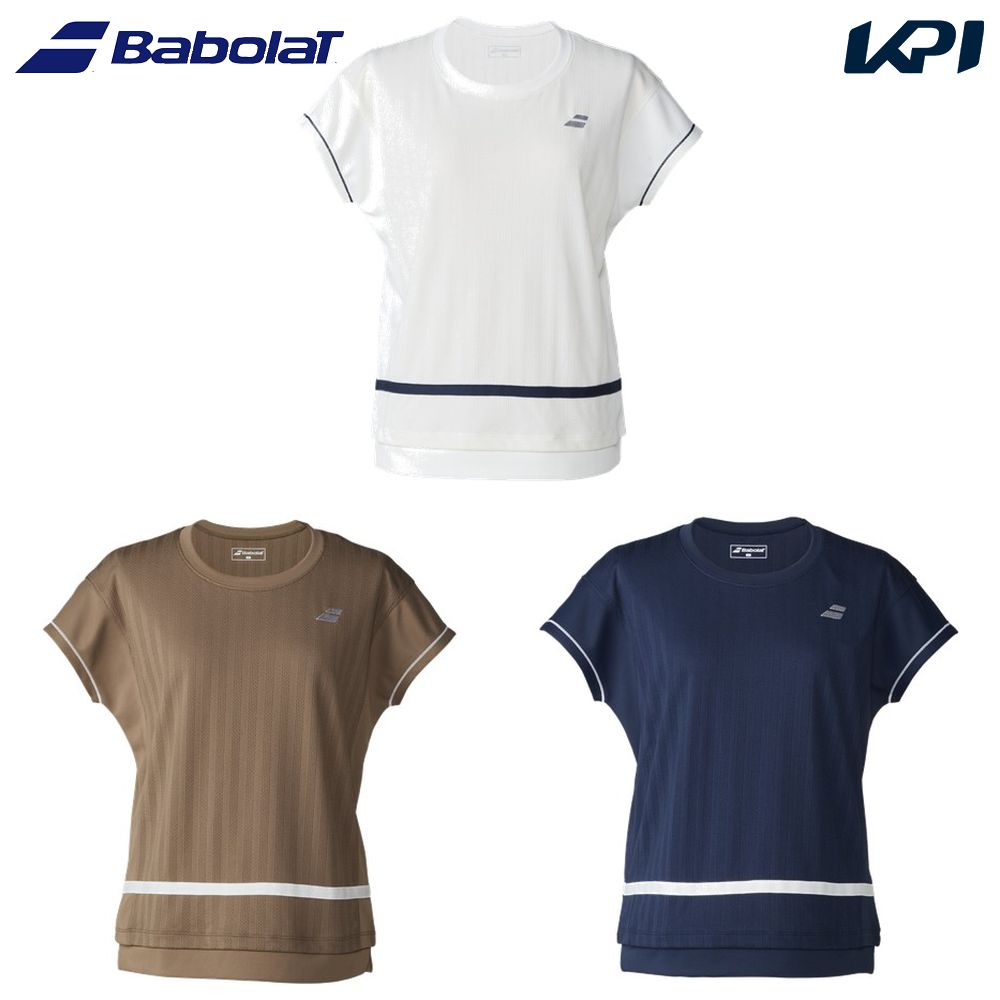 バボラ Babolat テニスウェア レディース PLAY SHORT SLEEVE SHIRT LOOSE FIT  ショートスリーブシャツ ルーズフィット ゲームシャツ BWG6327 2026SS 2月下旬発売予定※予約