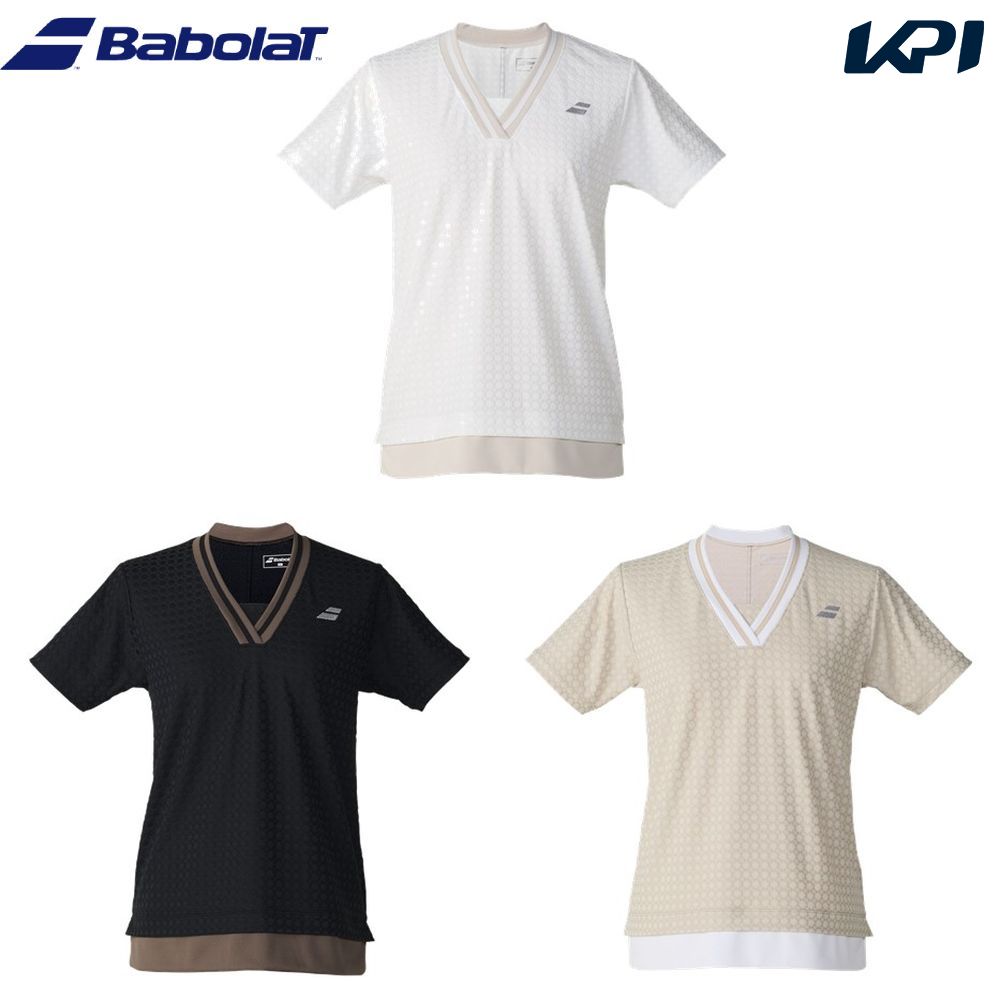 バボラ Babolat テニスウェア レディース   PLAY SHORT SLEEVE SHIRT ショートスリーブシャツ BWG6376 2026FW 7月下旬発売予定※予約