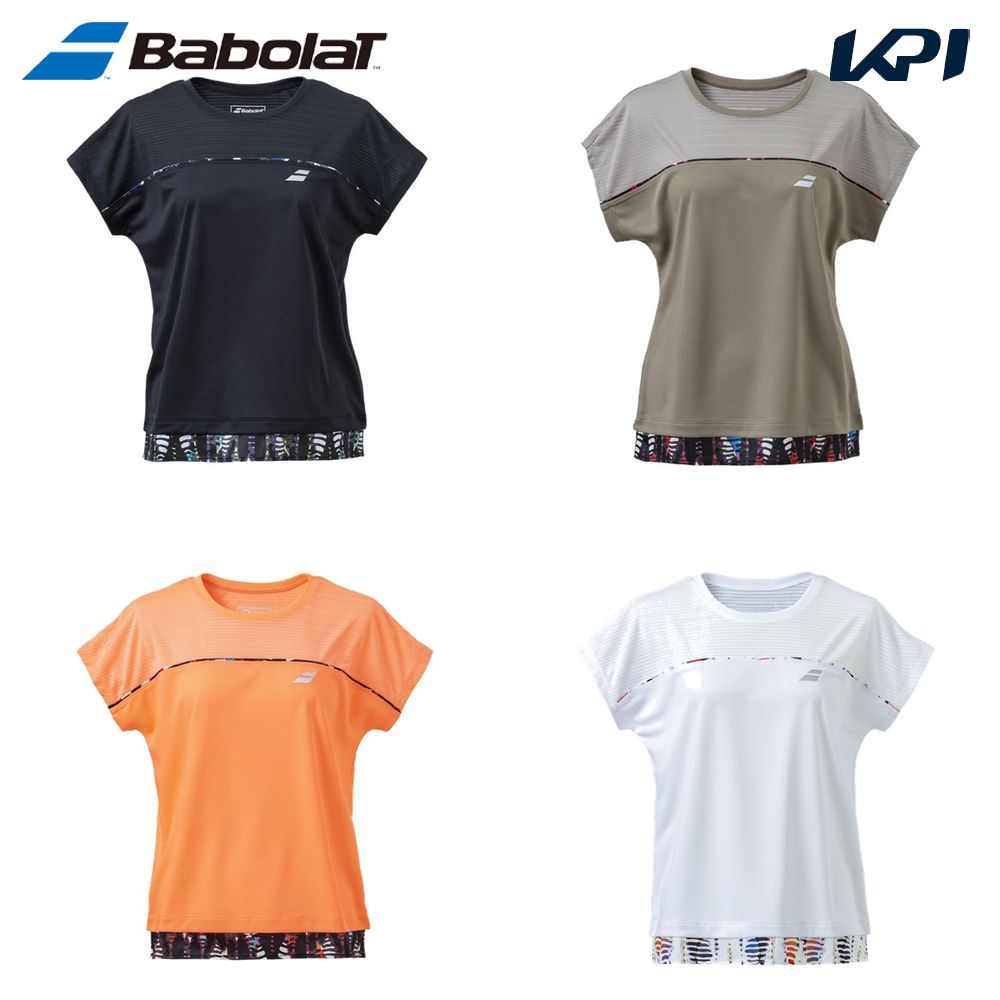 バボラ Babolat テニスウェア レディース   PURE SHORT SLEEVE SHIRT 半袖Tシャツ BWP4523 2024SS