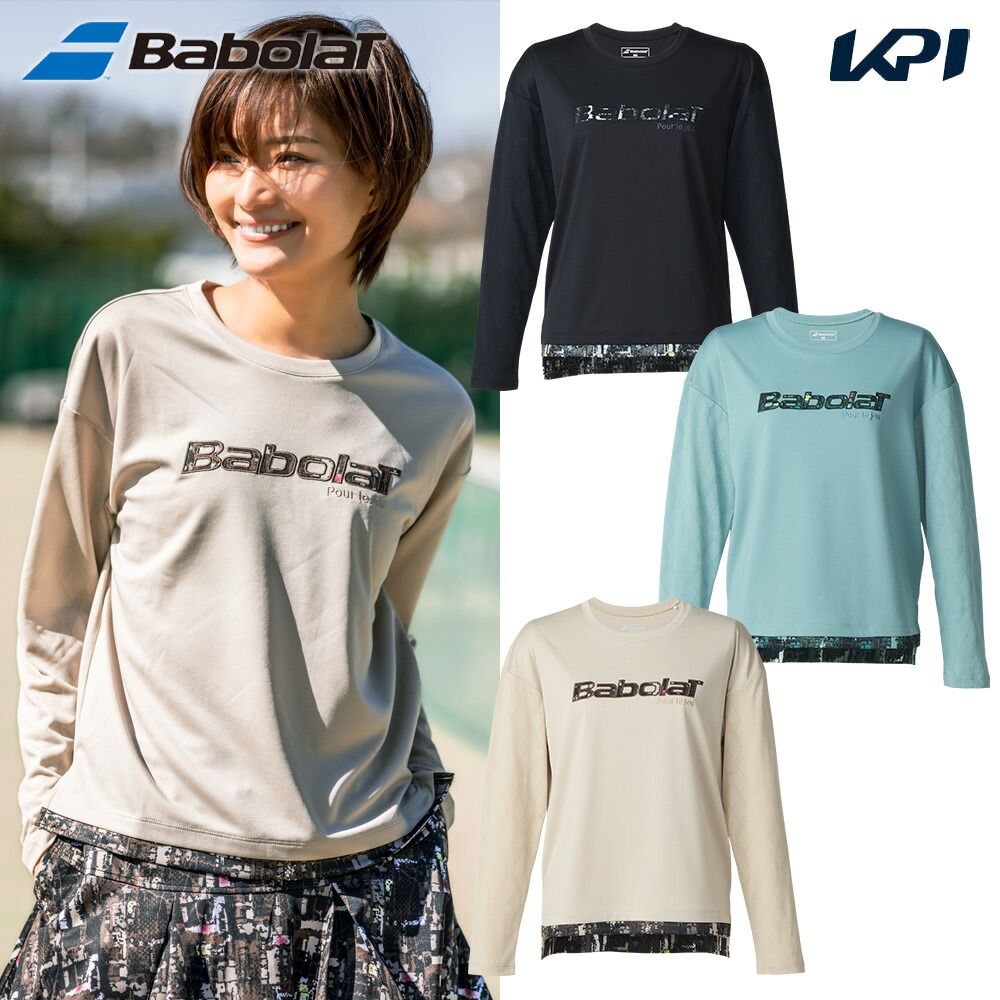 バボラ Babolat テニスウェア レディース   PURE LONG SHORT SLEEVE SHIRT ロングスリーブシャツ BWP5573 2025FW 7月下旬発売予定※予約