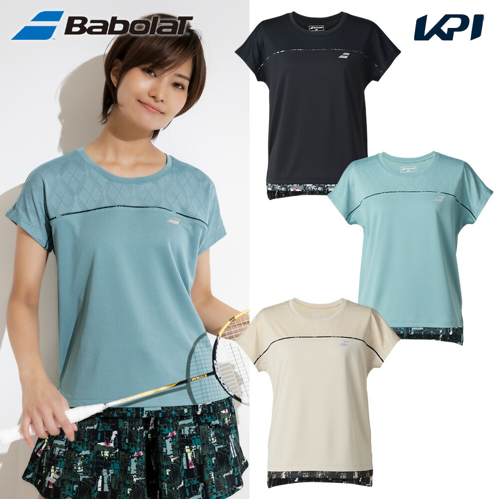 バボラ Babolat テニスウェア レディース   PURE SHORT SLEEVE SHIRT ゲームシャツ 半袖シャツ BWP5574 2025FW 7月下旬発売予定※予約