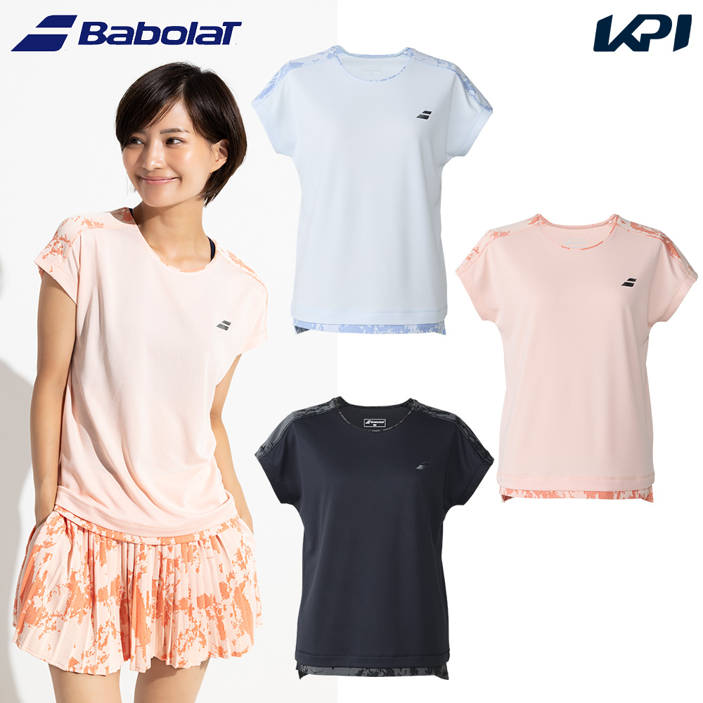 バボラ Babolat テニスウェア レディース PLAY SHORT SLEEVE SHIRT LOOSE FIT  ショートスリーブシャツ ルーズフィット BWP6521 2026SS 1月下旬発売予定※予約