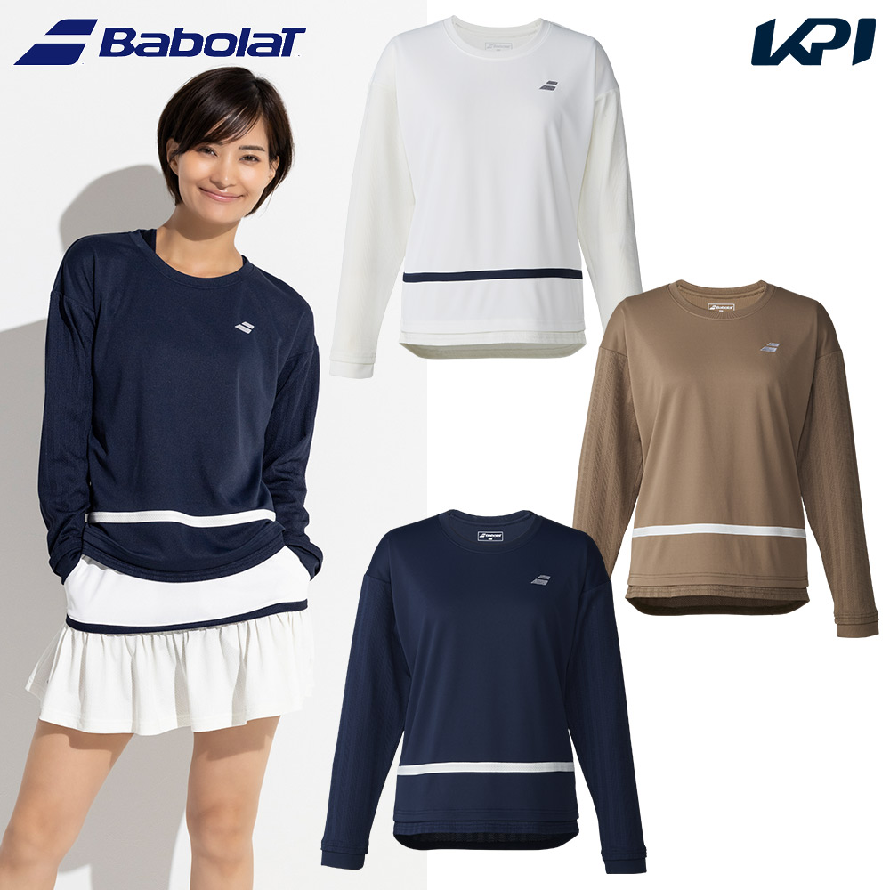 バボラ Babolat テニスウェア レディース PLAY LONG SLEEVE SHIRT LOOSE FIT  ロングスリーブシャツ ルーズフィット BWP6526 2026SS 2月下旬発売予定※予約