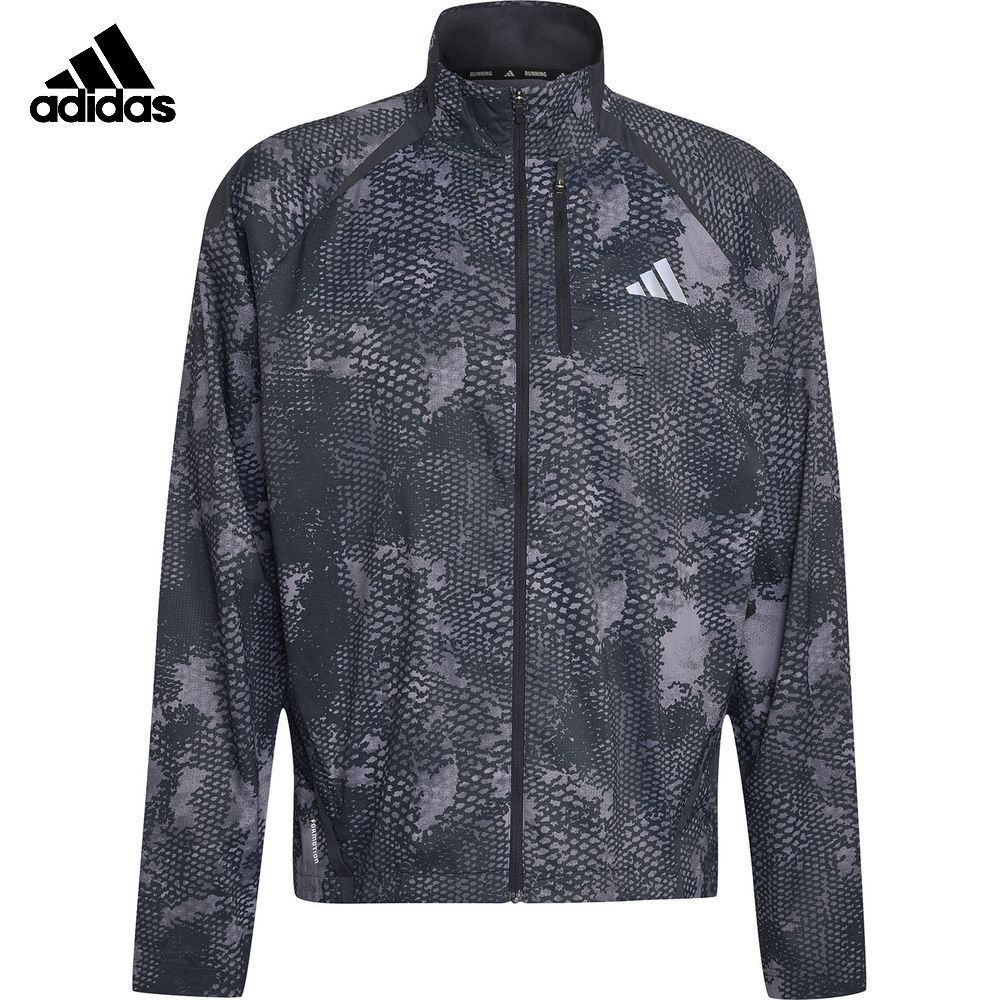 アディダス adidas ランニングウェア メンズ   ADI365 ランニング アニマル柄プリント アイコニック ジャケット BZ035 2026FW