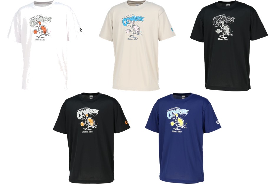 コンバース CONVERSE バスケットウェア ユニセックス   プリントTシャツ CB261361 2026SS