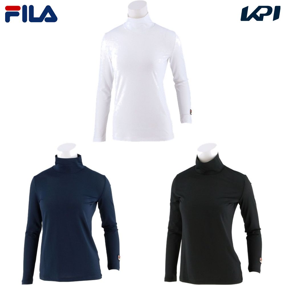 フィラ FILA テニスウェア レディース   WメッシュハイネックL/Sシャツ CZ6XGW012 2026SS