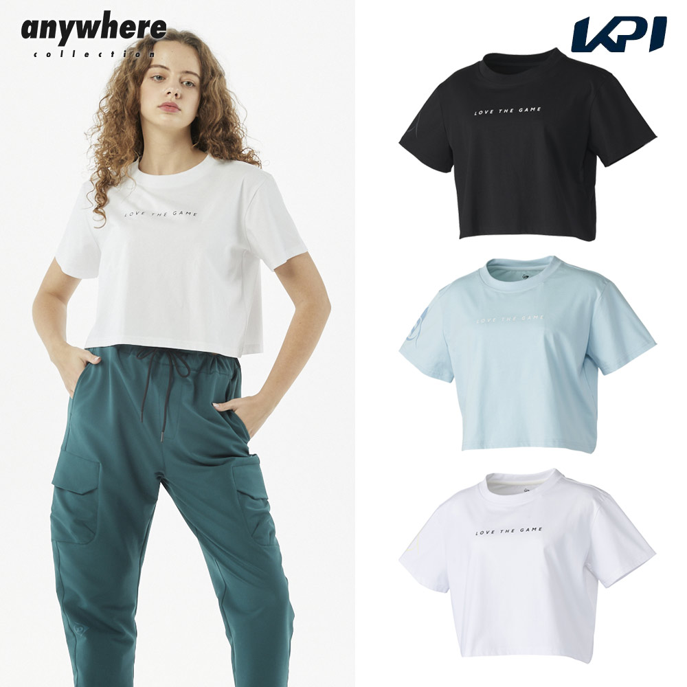 ダンロップ DUNLOP テニスウェア レディース anywhereコレクション  クロップド Tシャツ DASM-8523W 2025SS 4月上旬発売予定※予約