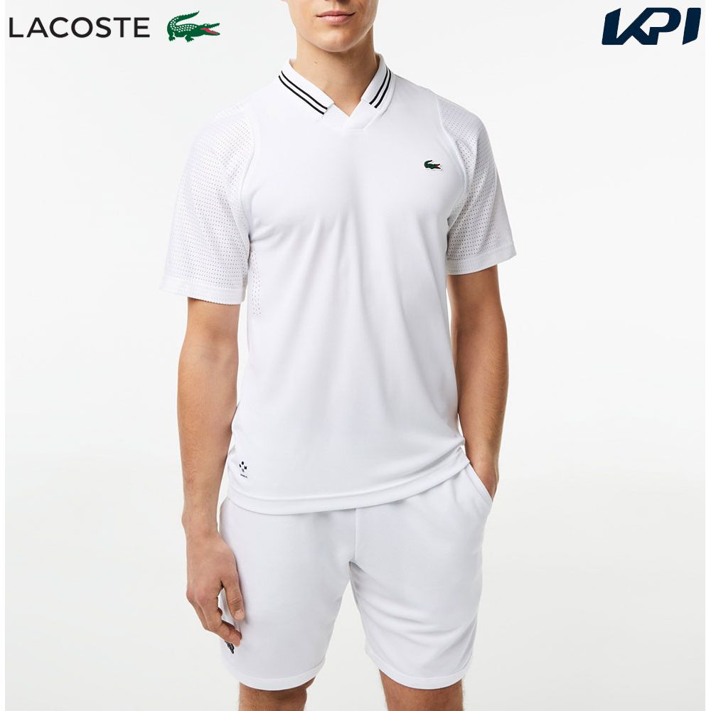 ラコステ LACOSTE テニスウェア メンズ 『ダニール・メドベージェフ』スキッパーネックポロシャツ DH1961-10-001 2023SS