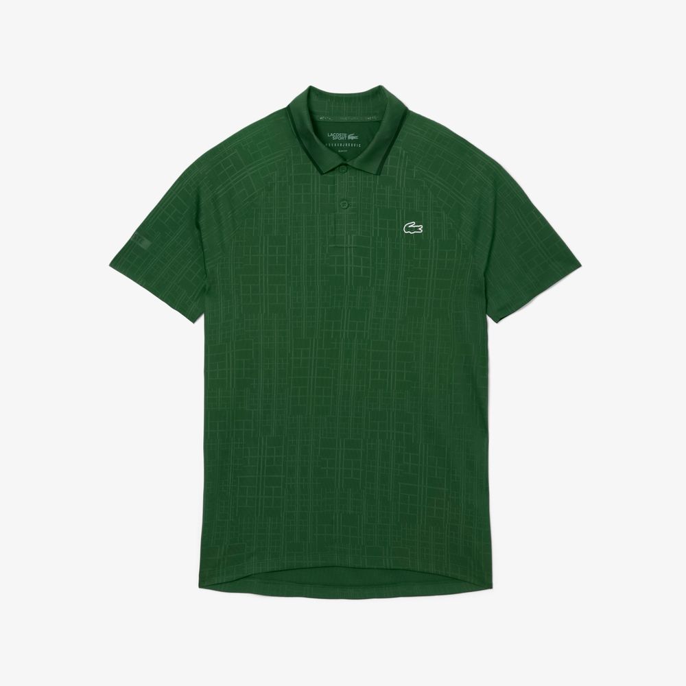 ラコステ LACOSTE テニスウェア メンズ   『ノバク・ジョコビッチ』ラケットプリントウルトラドライポロシャツ DH4789-99-132 2025FW 10月中旬発売予定※予約「タオルキャンペーン対象」