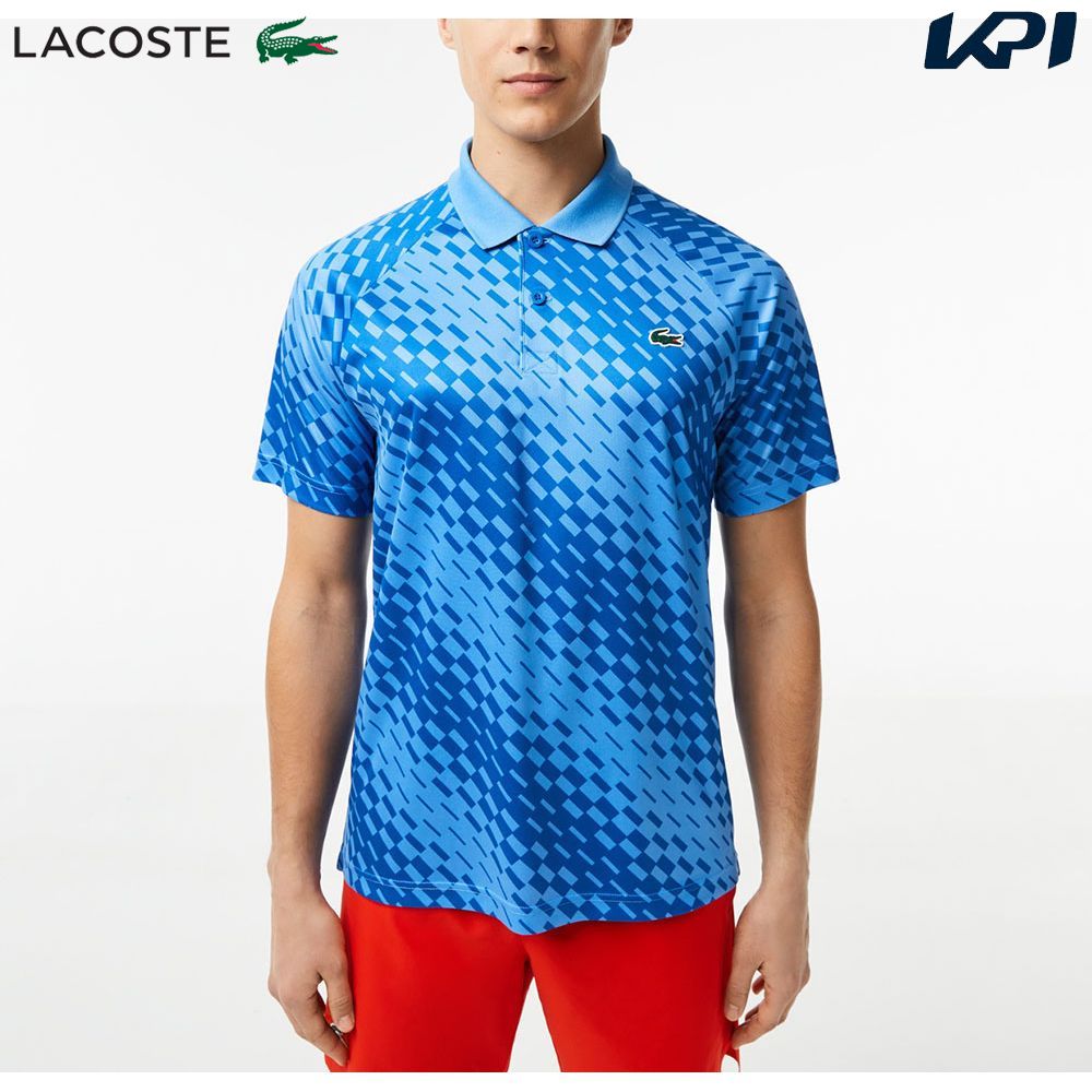 ラコステ LACOSTE テニスウェア メンズ 『ノバク・ジョコビッチ』総柄グラデーションプリントドライポロシャツ DH5174-99-YIQ 2023SS