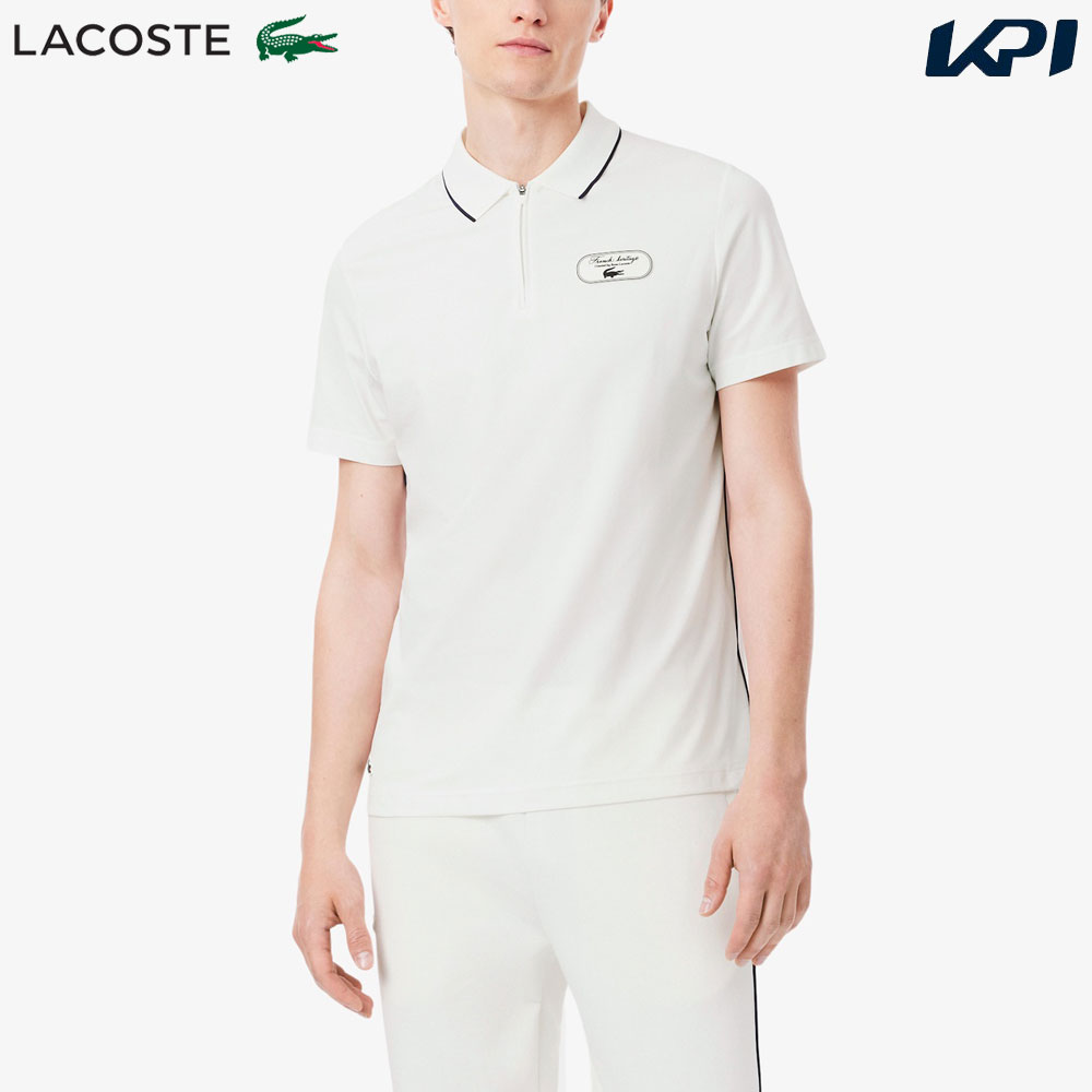 ラコステ LACOSTE テニスウェア メンズ   テニスヘリテージハーフジップポロシャツ DH6771-99-EV0 2026FW 8月下旬発売予定※予約