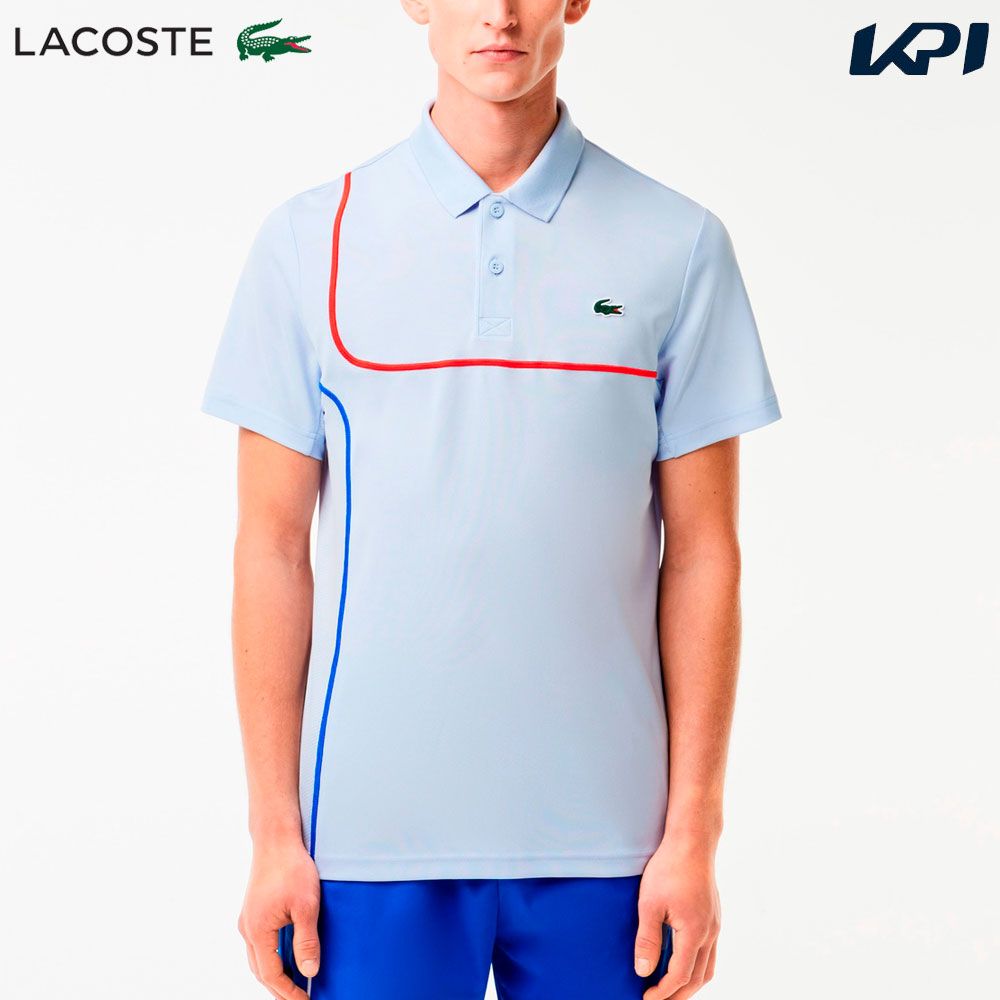ラコステ LACOSTE テニスウェア メンズ   アシンメトリーウルトラドライポロシャツ DH7362-99-IR6 2024SS 4月中旬発売予定※予約