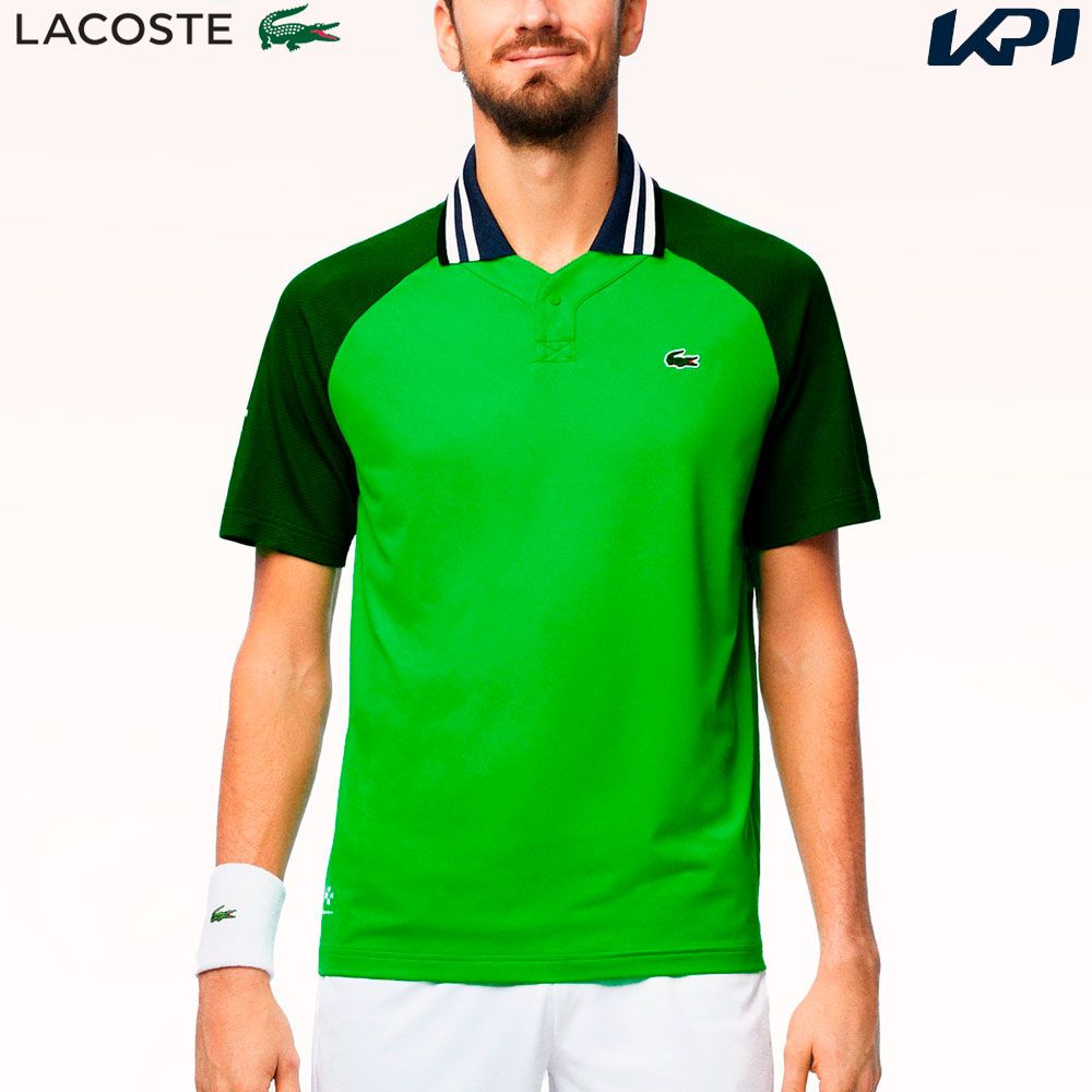 ラコステ LACOSTE テニスウェア メンズ   『ダニール・メドベージェフ』変形ポロシャツ DH7381-99-IUX 2024SS