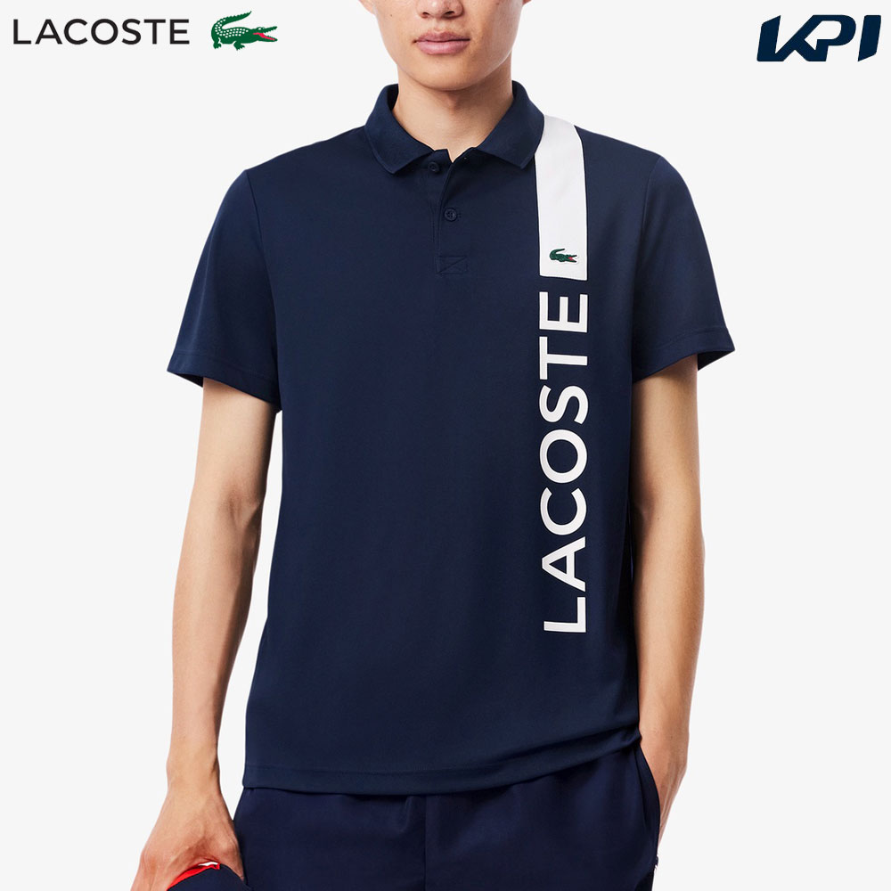 ラコステ LACOSTE テニスウェア メンズ   アシンメトリーデザインウルトラドライ ポロシャツ DH8940-99-R26 2025SS