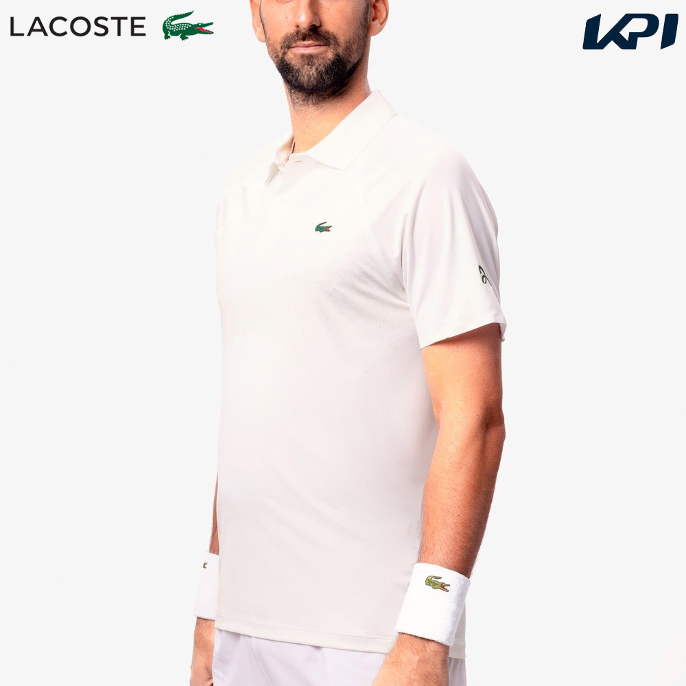 ラコステ LACOSTE テニスウェア メンズ   ジョコビッチ コートラインシームレス ポロシャツ DH8959-99-001 2025SS