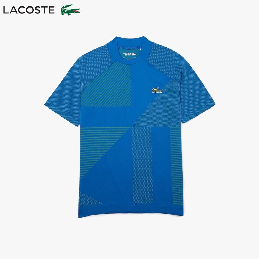 ラコステ LACOSTE テニスウェア メンズ 「メドベージェフ」アシンメトリーシームレスポロシャツ DH9255L-PTH 2022FW