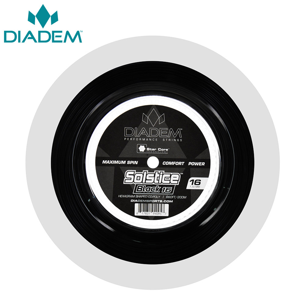 ダイアデム DIADEM テニスガット・ストリング  Solstice Black ソルティス ブラック 17 200mロール DIA-TFA016