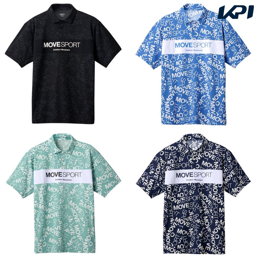 デサント DESCENTE 健康・ボディケアウェア メンズ   ＳＵＮＳＣＲＥＥＮ　ミニ鹿の子　総柄グラフィック　ポロシャツ DMMXJA72 2024SS