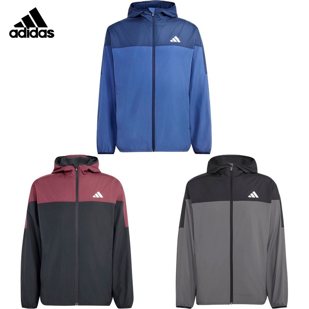 アディダス adidas マルチSPウェア メンズ   スモールロゴ レギュラーフィット 起毛トリコット 裏地付キフード ウインドジャケット DP025-2026 2026FW