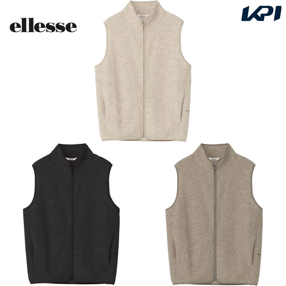 エレッセ Ellesse テニスウェア メンズ ウールパイルフルジップベスト