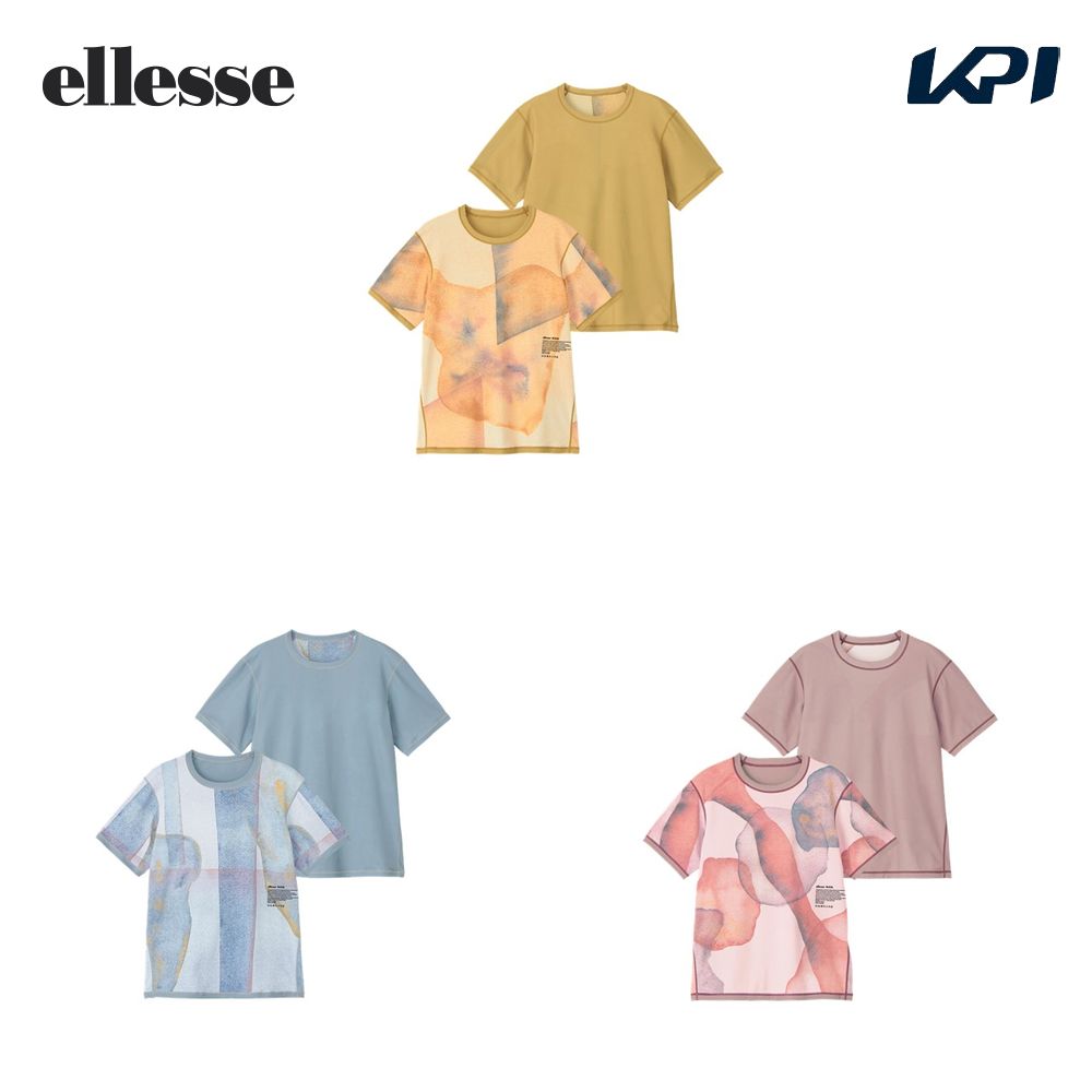 エレッセ Ellesse テニスウェア ユニセックス   W.P.D. Double Face S/S Tee 半袖Tシャツ EU124101 2024SS