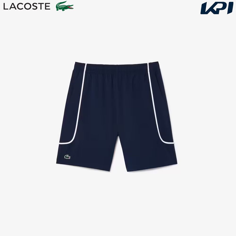 ラコステ LACOSTE テニスウェア メンズ   コントラストラインウルトラドライテニスショーツ GH7460-99-166 2024SS