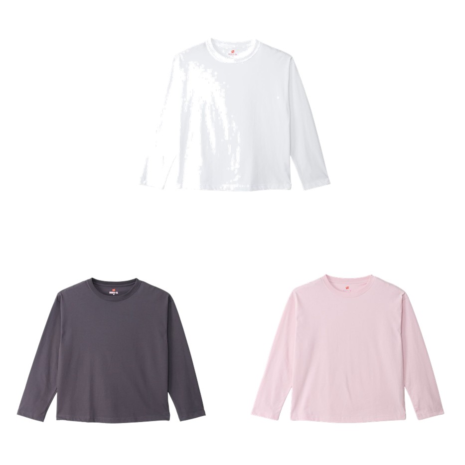 Hanes フィットネスウェア レディース   1P LONG SLEEVE T-SHIRT HW4-E001 2026FW