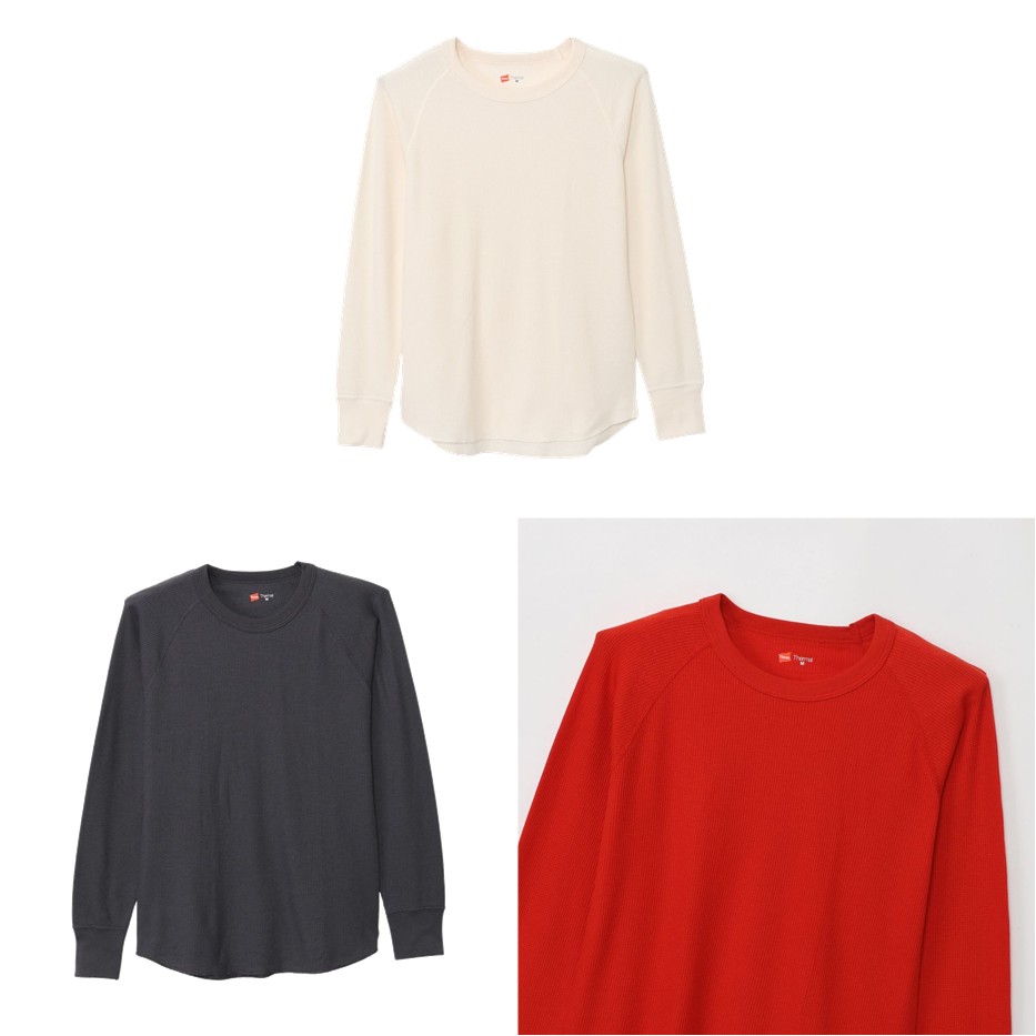 Hanes フィットネスウェア レディース   HANES THERMAL CREW NECK LS HW4-E101 2026FW