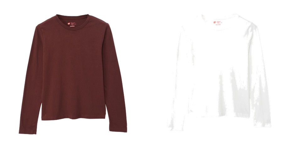 Hanes フィットネスウェア レディース   2PJAPANFITクルーネックロングスリーブＴシャツ HW4-E104 2026FW