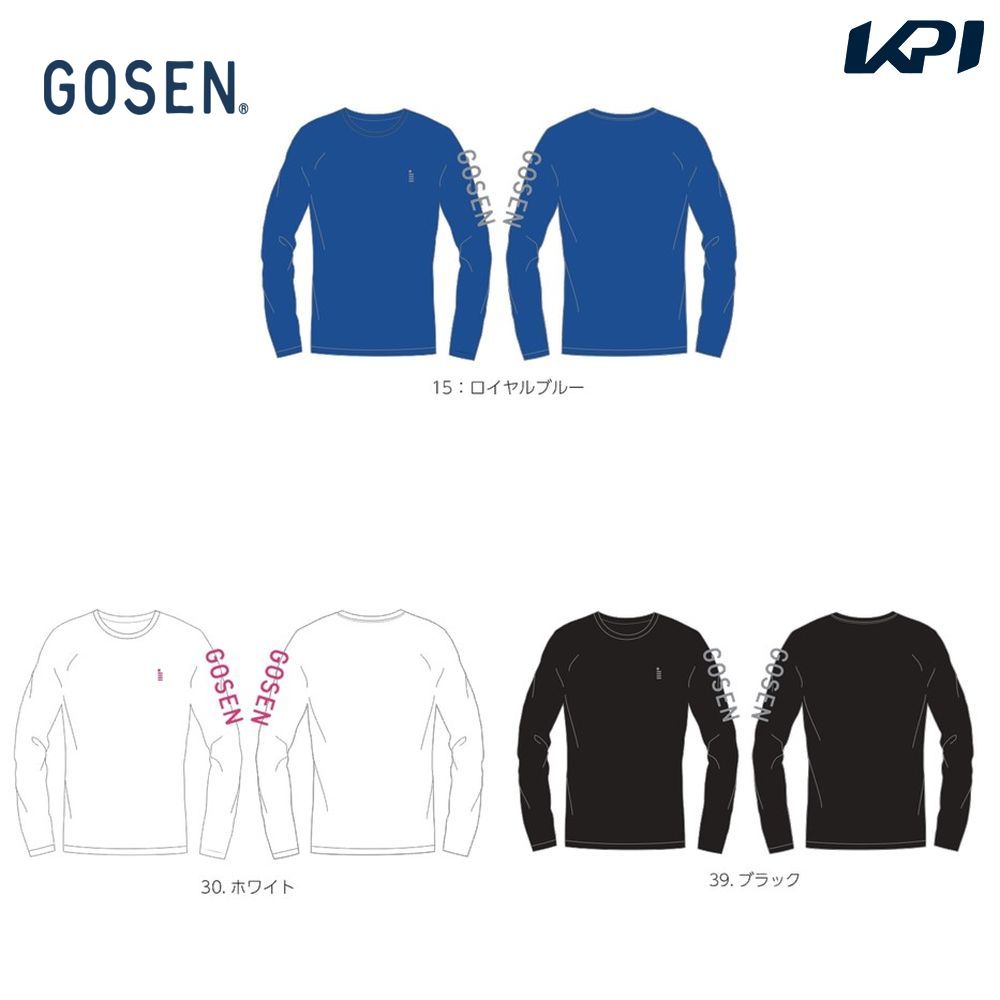 ゴーセン GOSEN テニスウェア ユニセックス   ロゴロングスリーブＴシャツ JPT38 2023FW