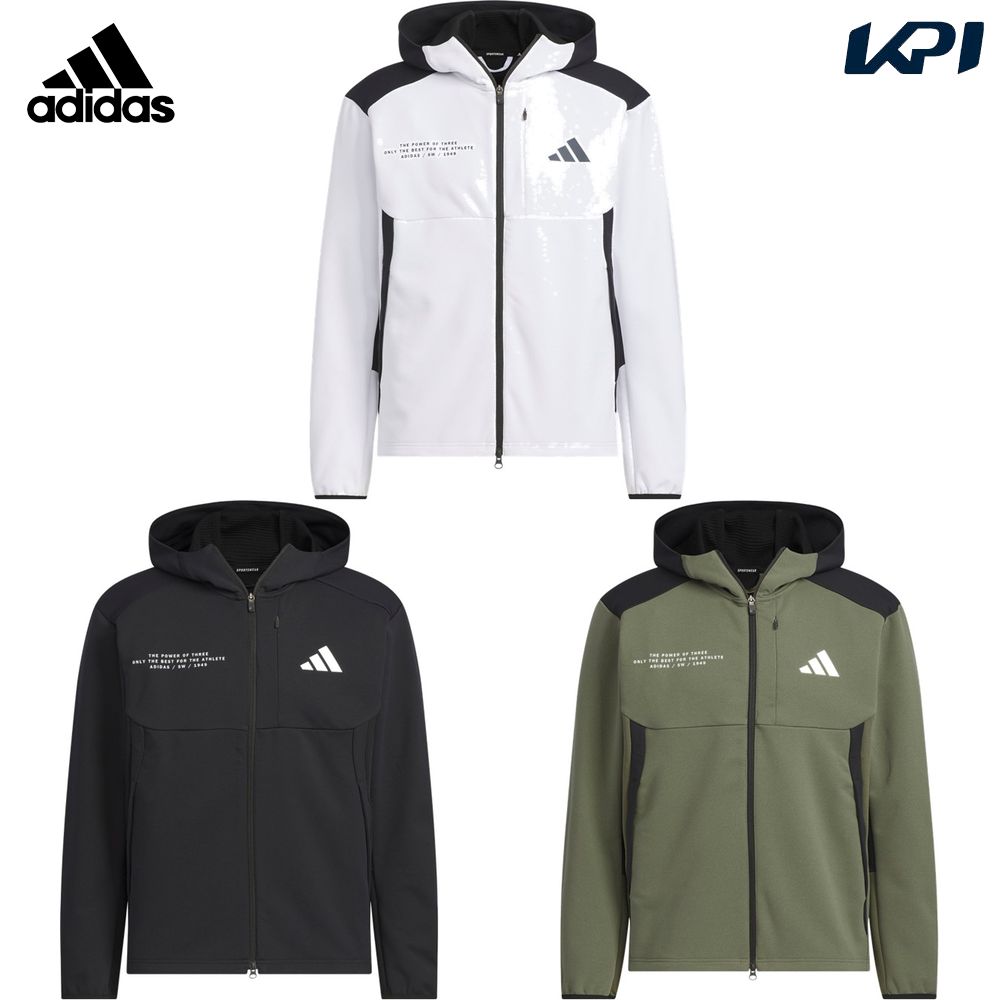 アディダス adidas マルチSPウェア メンズ   Adptn レギュラーフィット テクスチャード ダブルニット フード付キトラックジャケット KQD57 2025SS