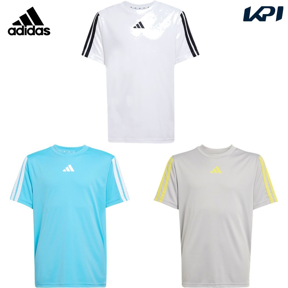 アディダス adidas マルチSPウェア ジュニア   トレイン エッセンシャルズ スリーストライプス 半袖Tシャツ キッズ KQH02 2025SS