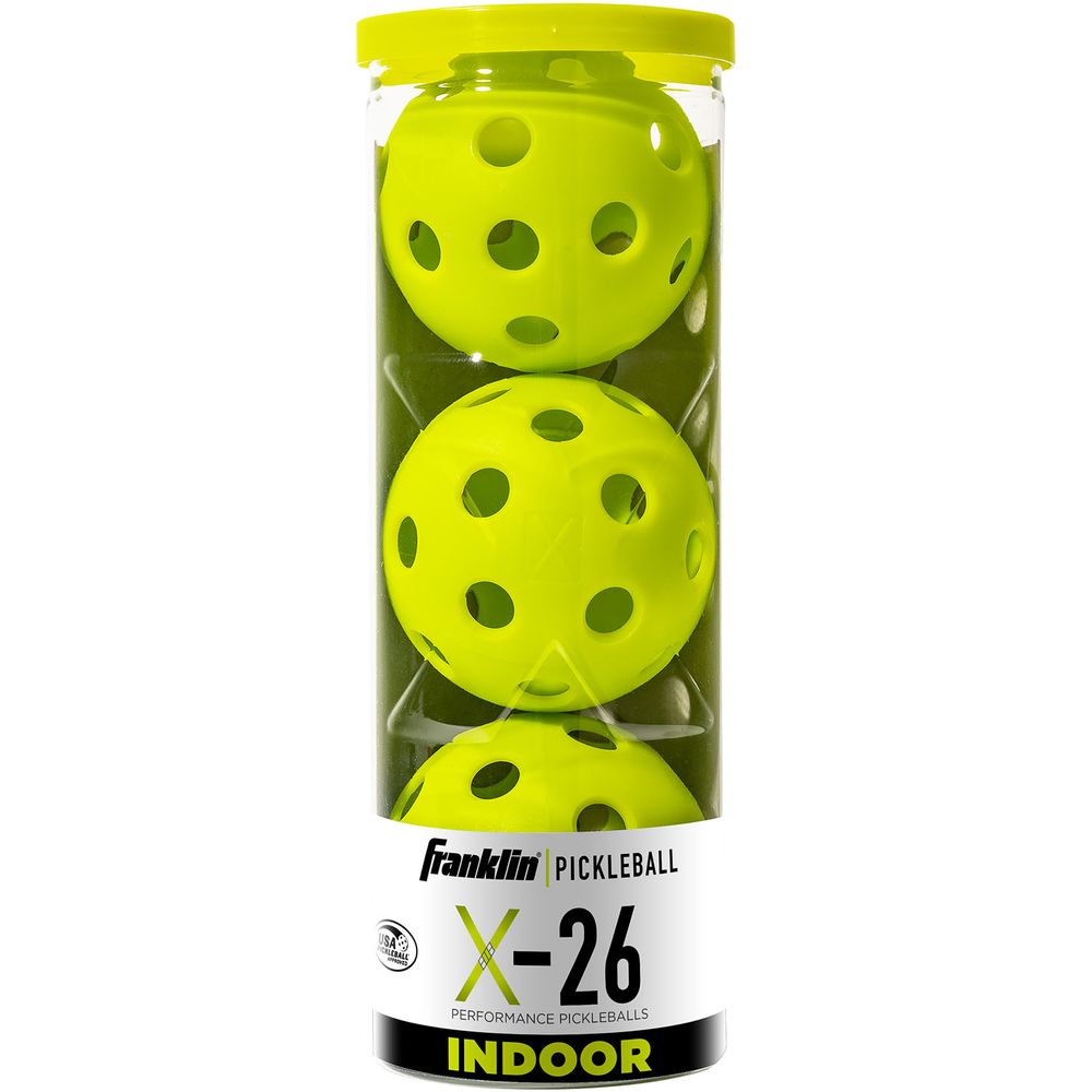 ピックルボールボール  Franklin フランクリン X-26 Pickleball-Lime Green-3Pack Tube 52900