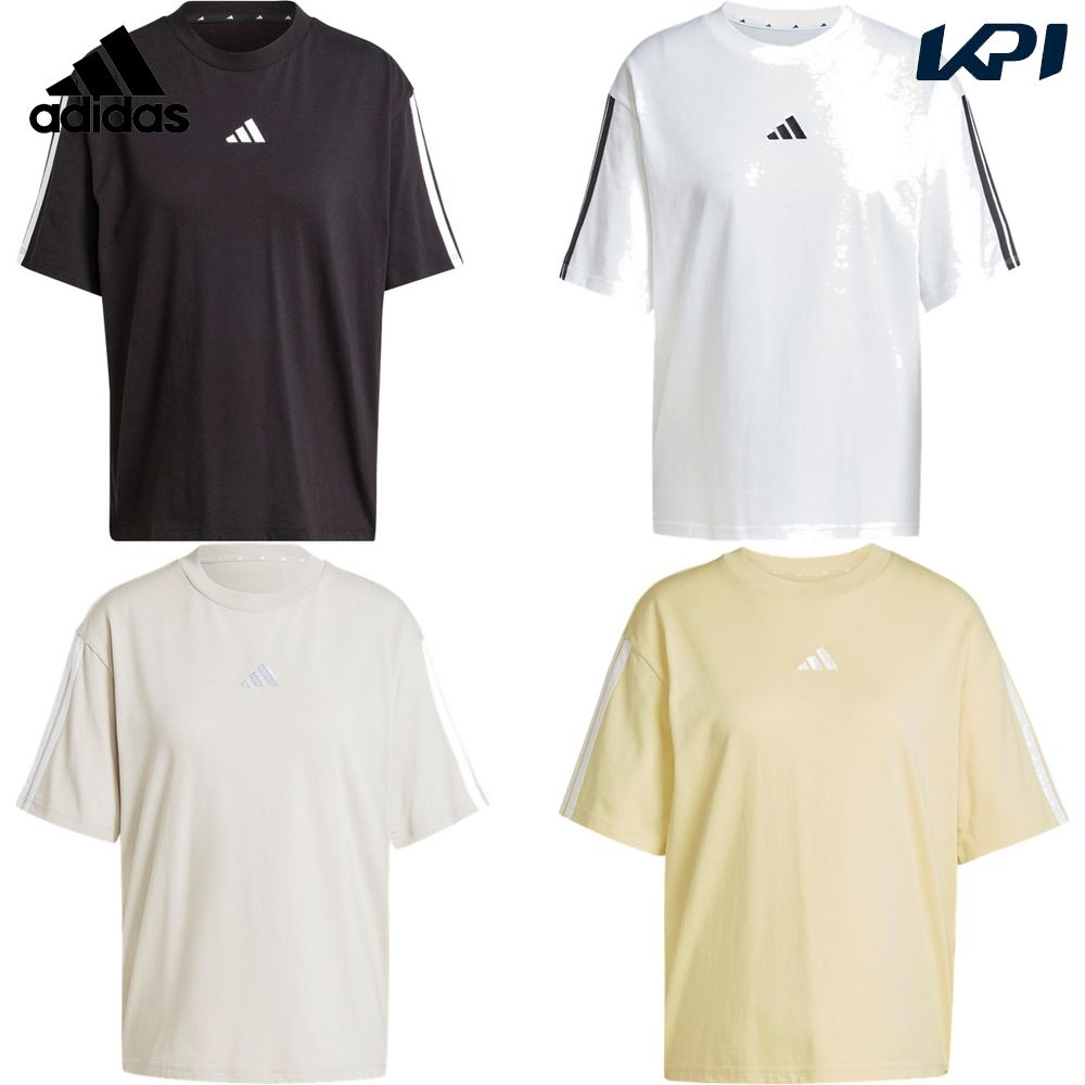 アディダス adidas マルチSPウェア レディース   エッセンシャルズ スリーストライプス半袖Tシャツ KVC57 2025SS