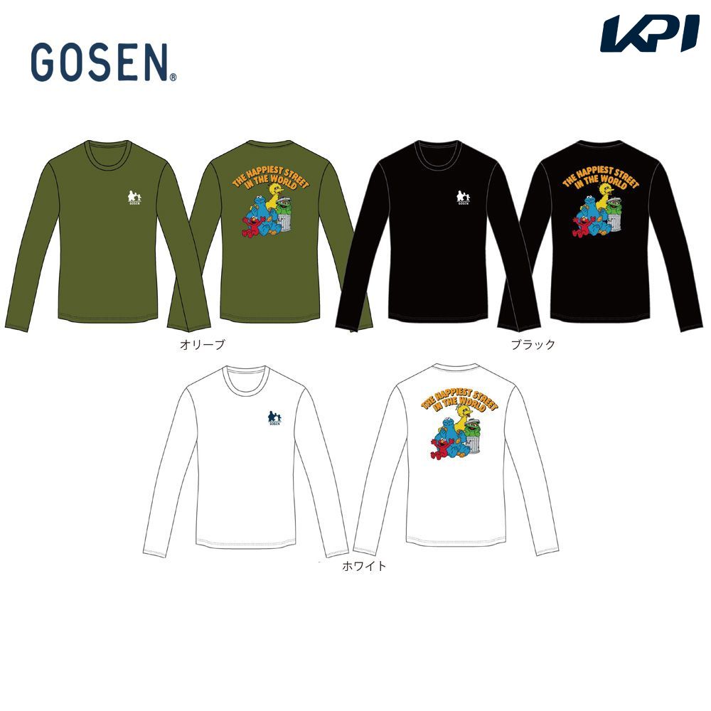 ゴーセン GOSEN テニスウェア ユニセックス 2026秋企画 プラクティロングTスシャツ C セサミストリート LSS06 2026FW 10月下旬発売予定※予約