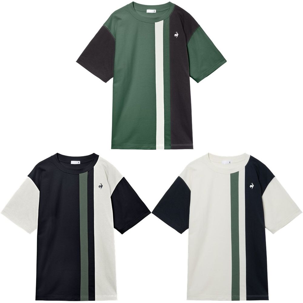 ルコック le coq sportif マルチSPウェア メンズ   ストライプ半袖Tシャツ LT6SHT08M 2026SS