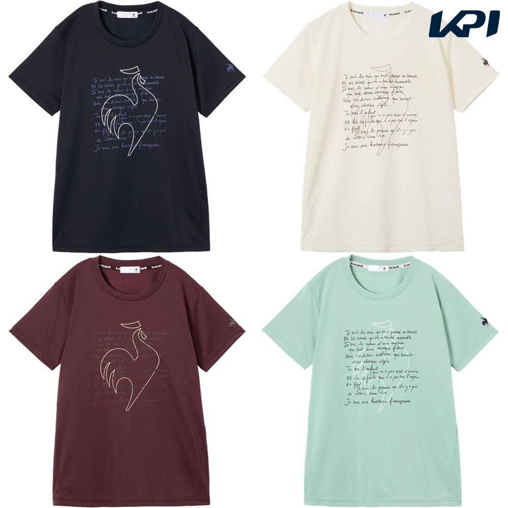 ルコック le coq sportif テニスウェア レディース   汗染ミ軽減 半袖Tシャツ LZ5FHT01L 2025FW 8月中旬発売予定※予約