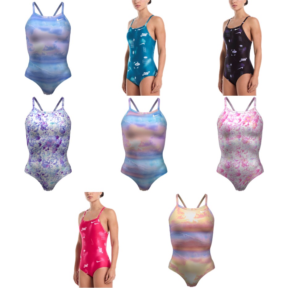 ナイキ NIKE 水泳水着 レディース   プリントレーサーバックワンピース NESSF017