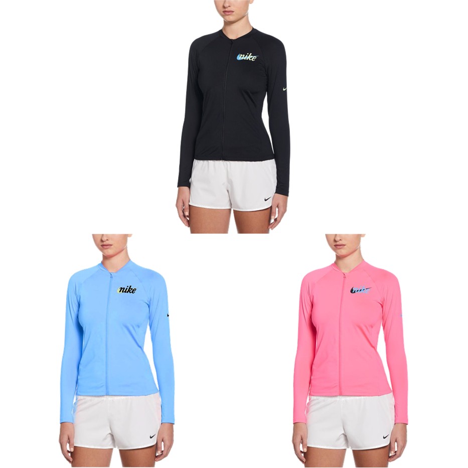 ナイキ NIKE 水泳水着 レディース   ウィメンズグラフィック長袖ジップハイドロガード NESSF325